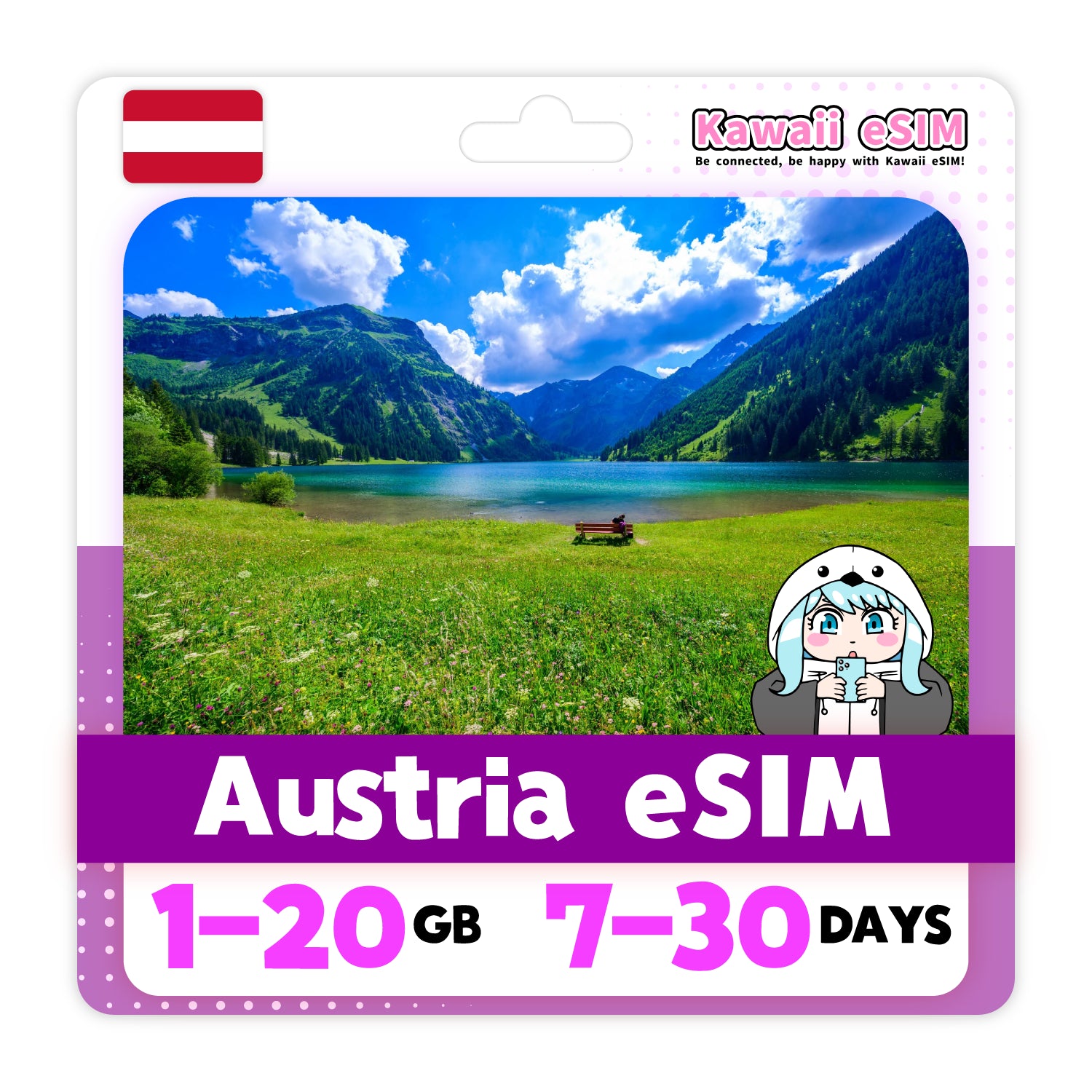Austria eSIM plan 2 images_Kawaii-esim