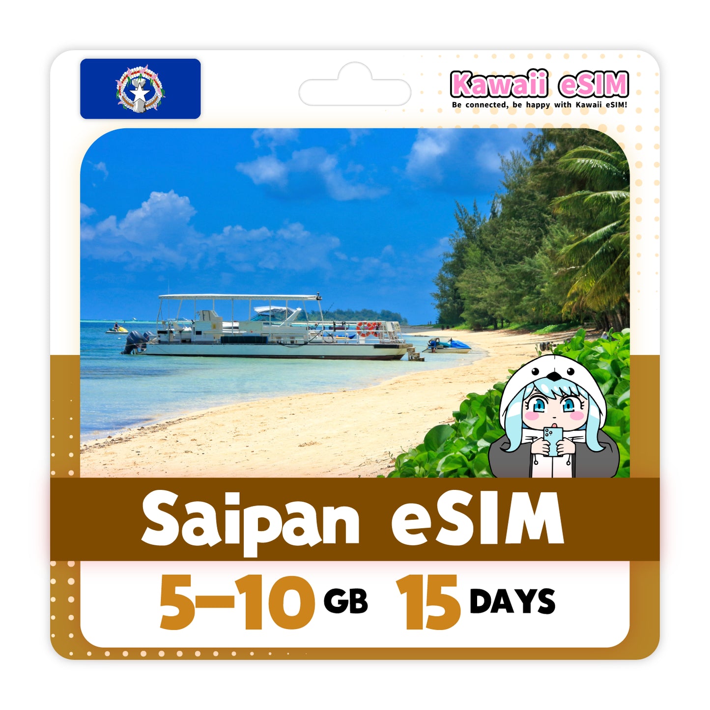 Saipan eSIM plan images_Kawaii-esim