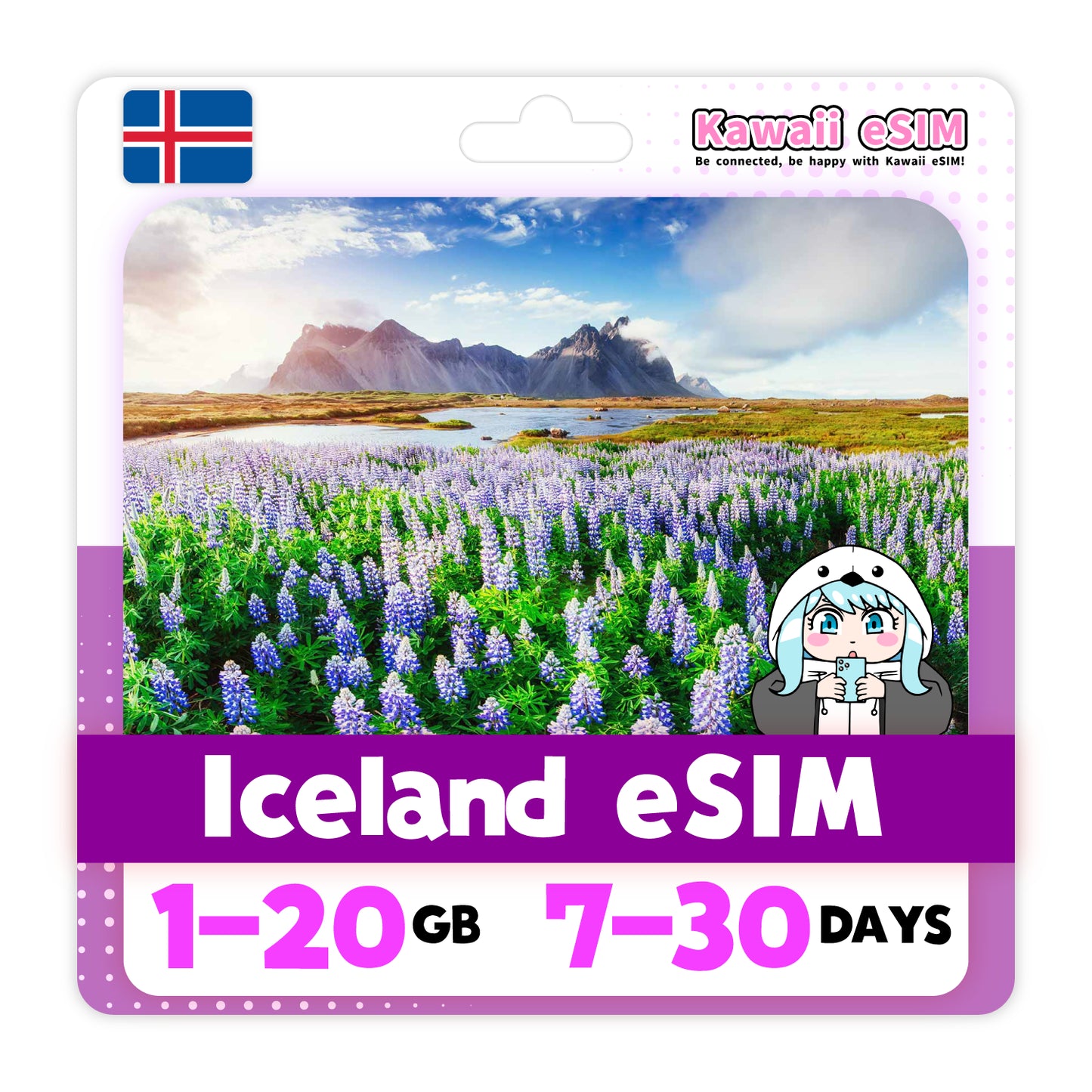Iceland eSIM plan images_Kawaii-esim