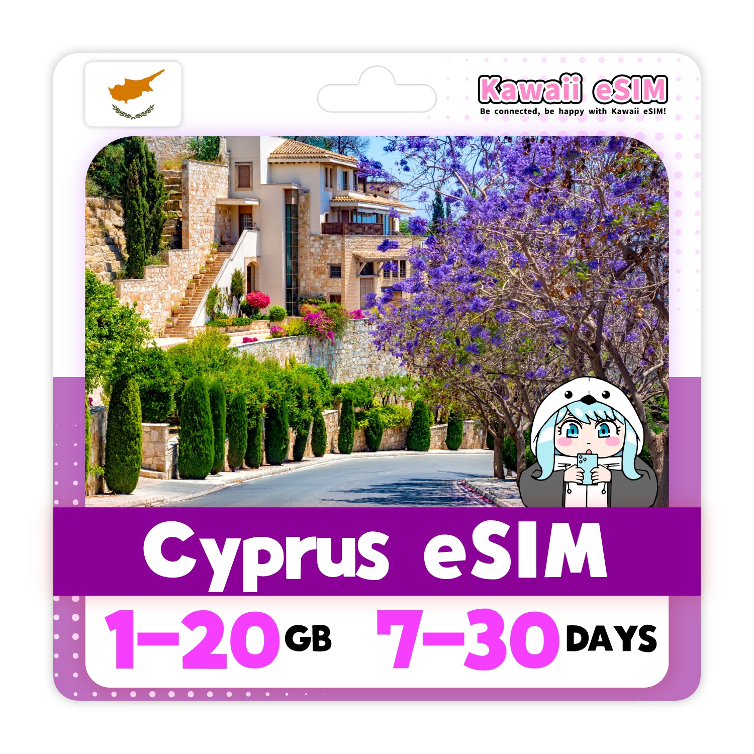 Cyprus eSIM plan images_Kawaii-esim