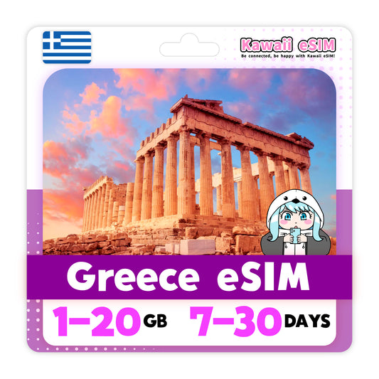 Greece eSIM plan images_Kawaii-esim