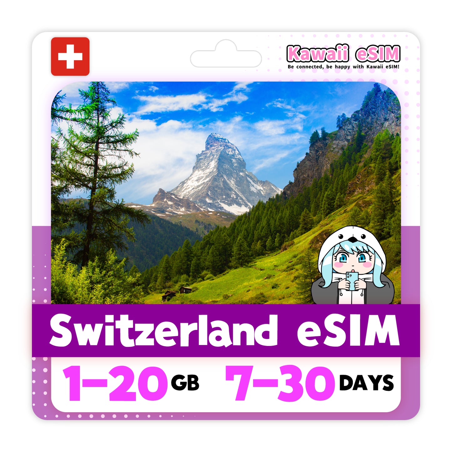 Switzerland eSIM plan images_Kawaii-esim