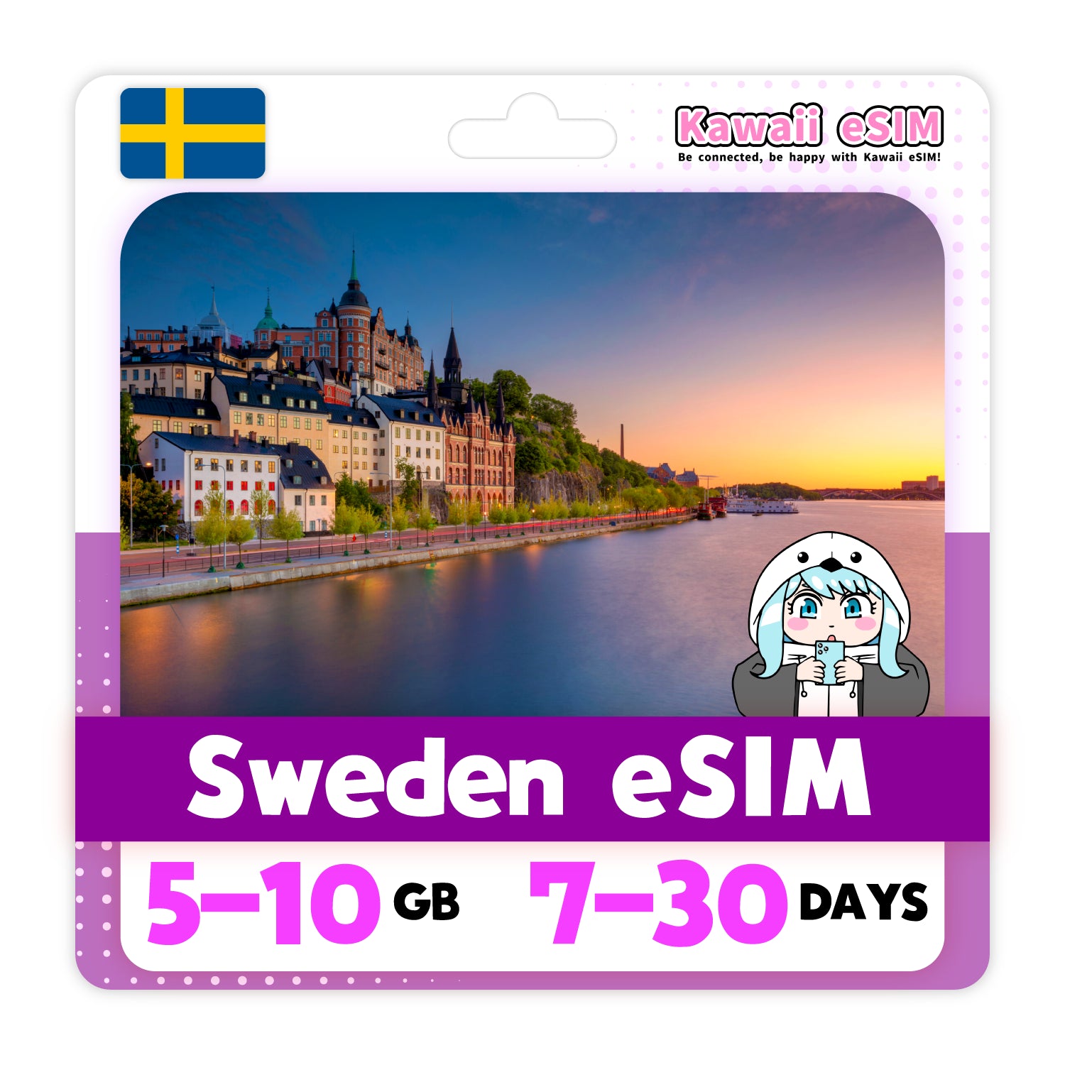 Sweden eSIM plan images_Kawaii-esim