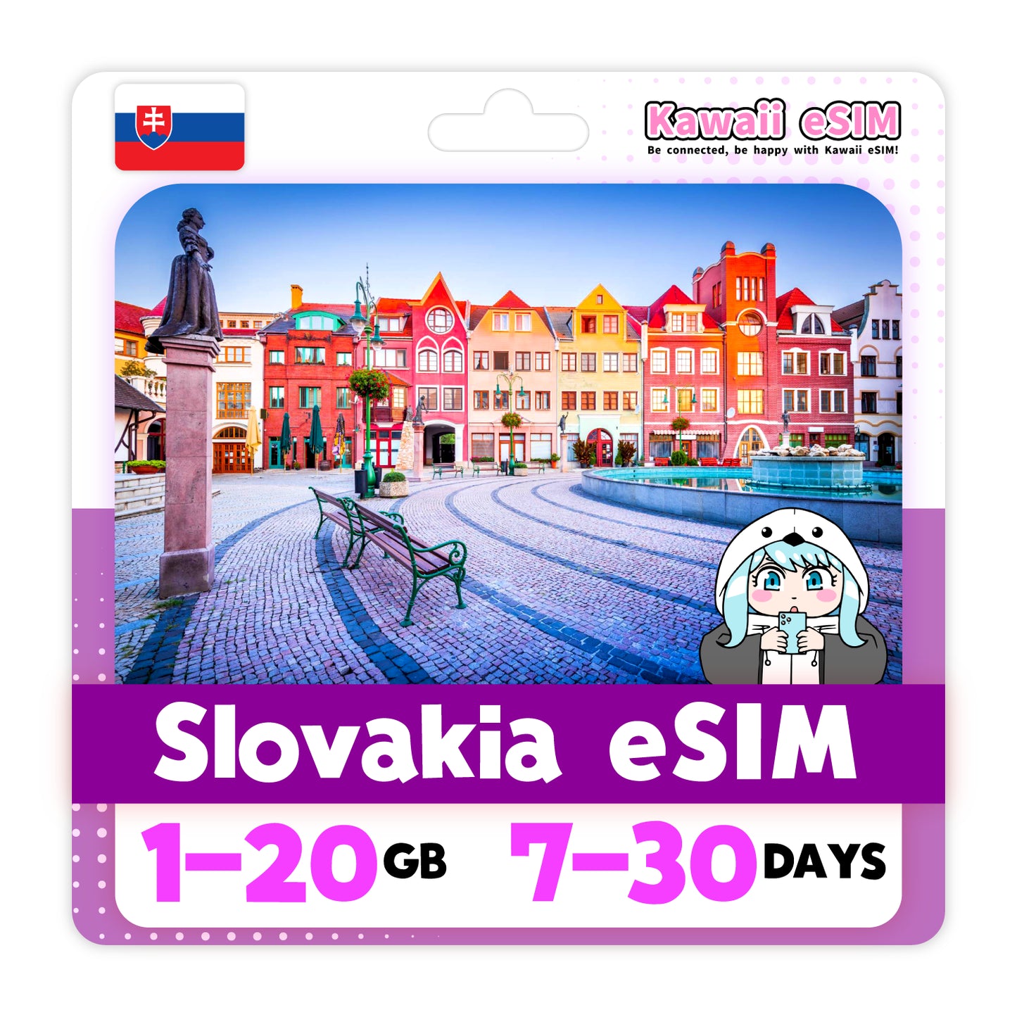 Slovakia eSIM plan images_Kawaii-esim