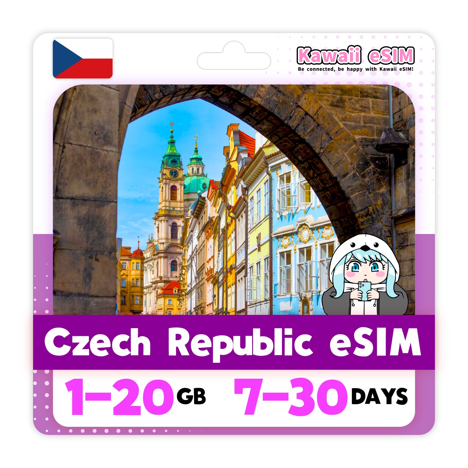 Czech eSIM plan images_Kawaii-esim