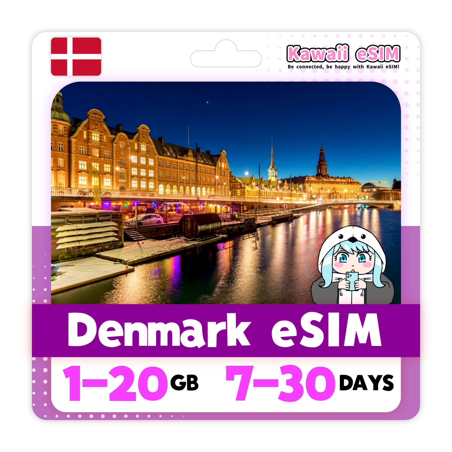 Denmark eSIM plan images_Kawaii-esim