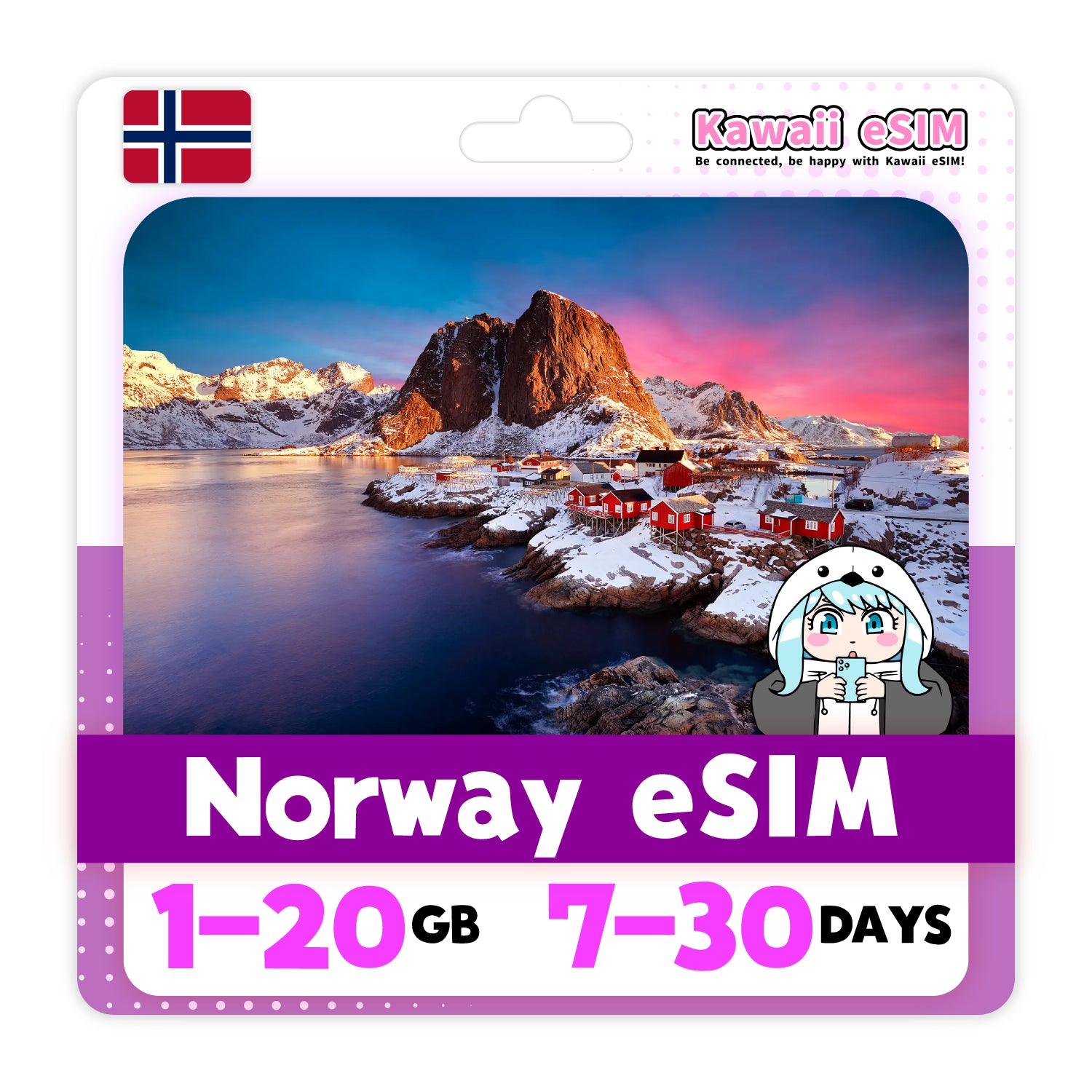 Norway eSIM plan images_Kawaii-esim