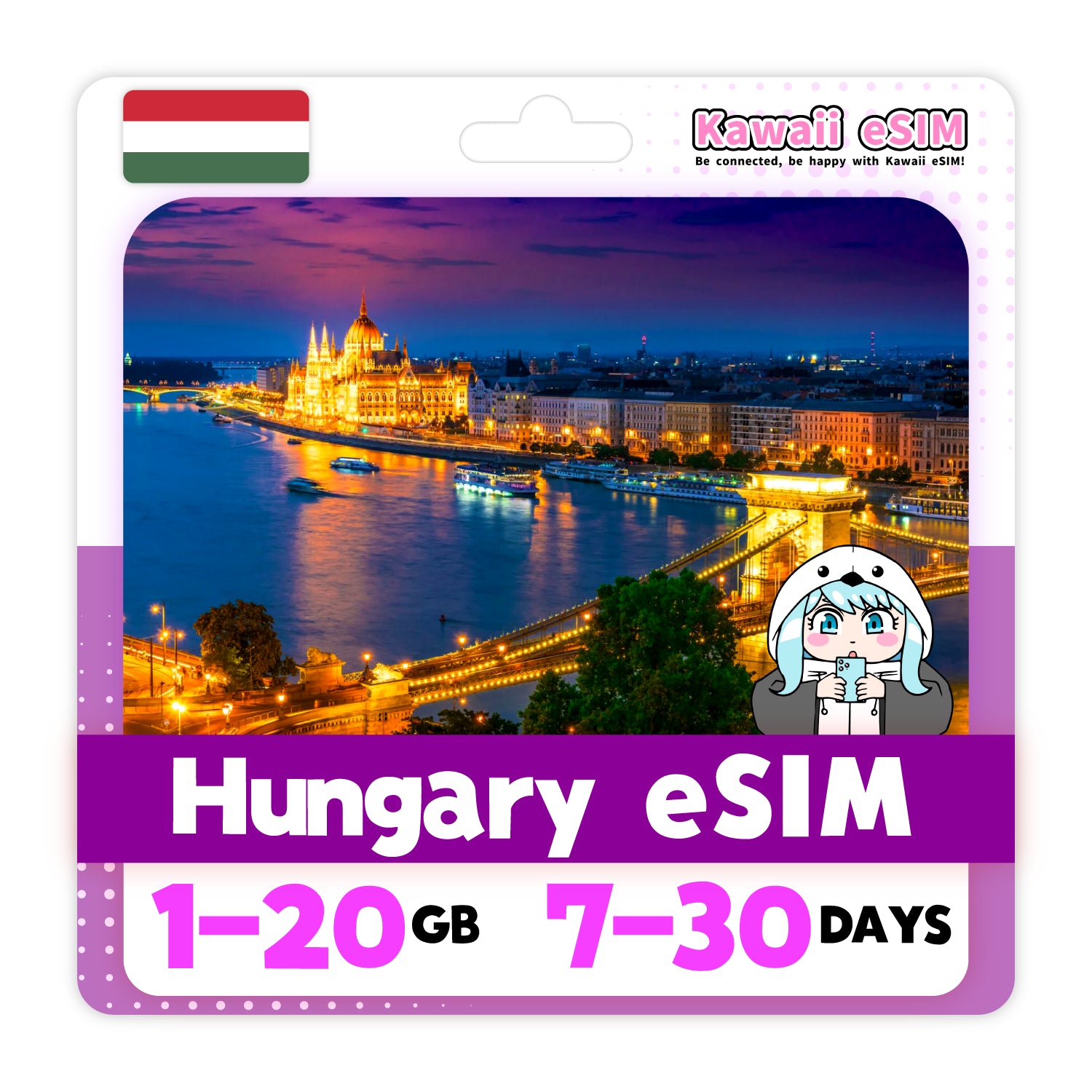 Hungary eSIM plan images_Kawaii-esim