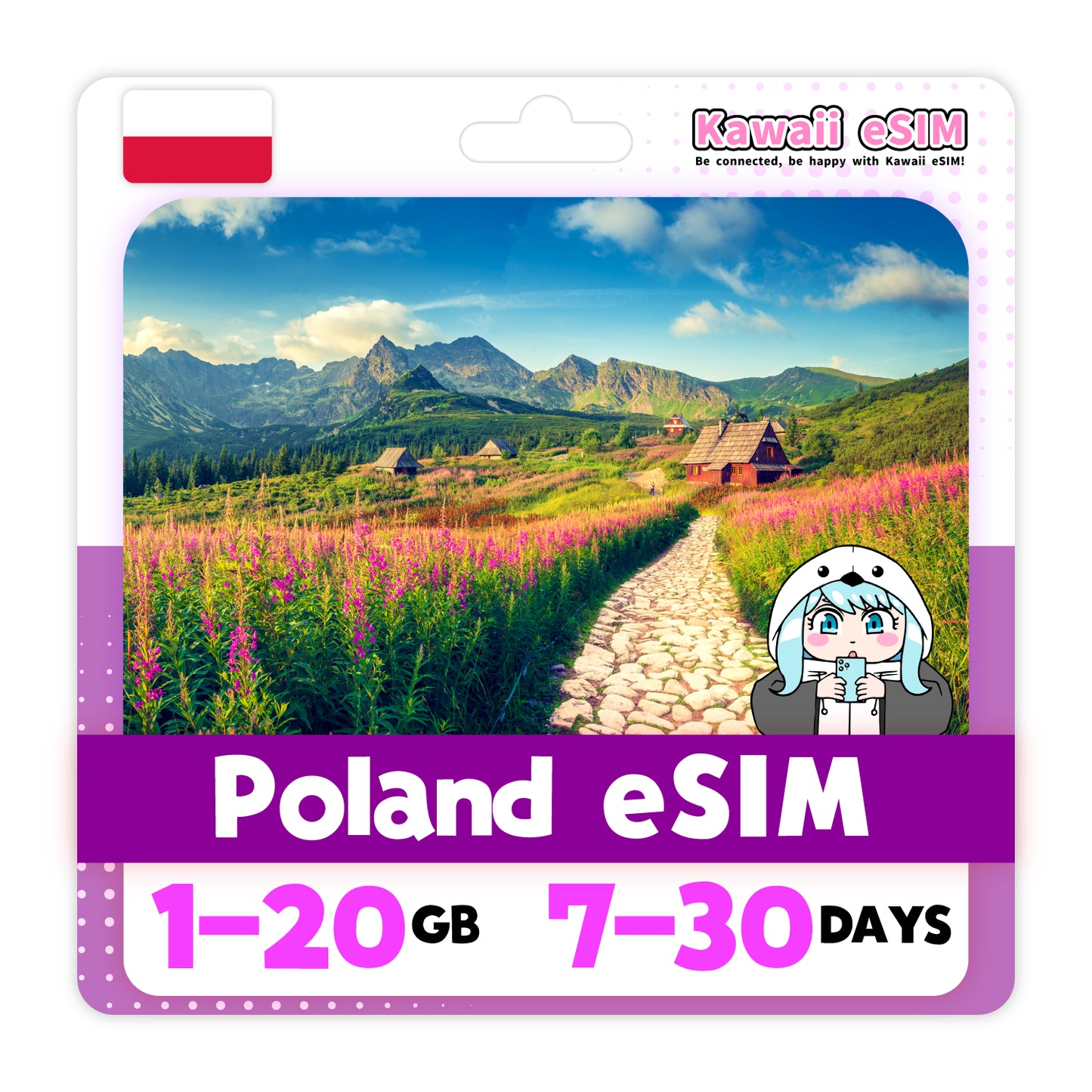 Poland eSIM plan images_Kawaii-esim