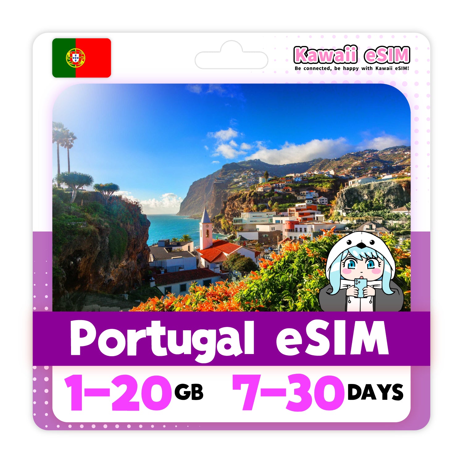 Portugal eSIM plan images_Kawaii-esim