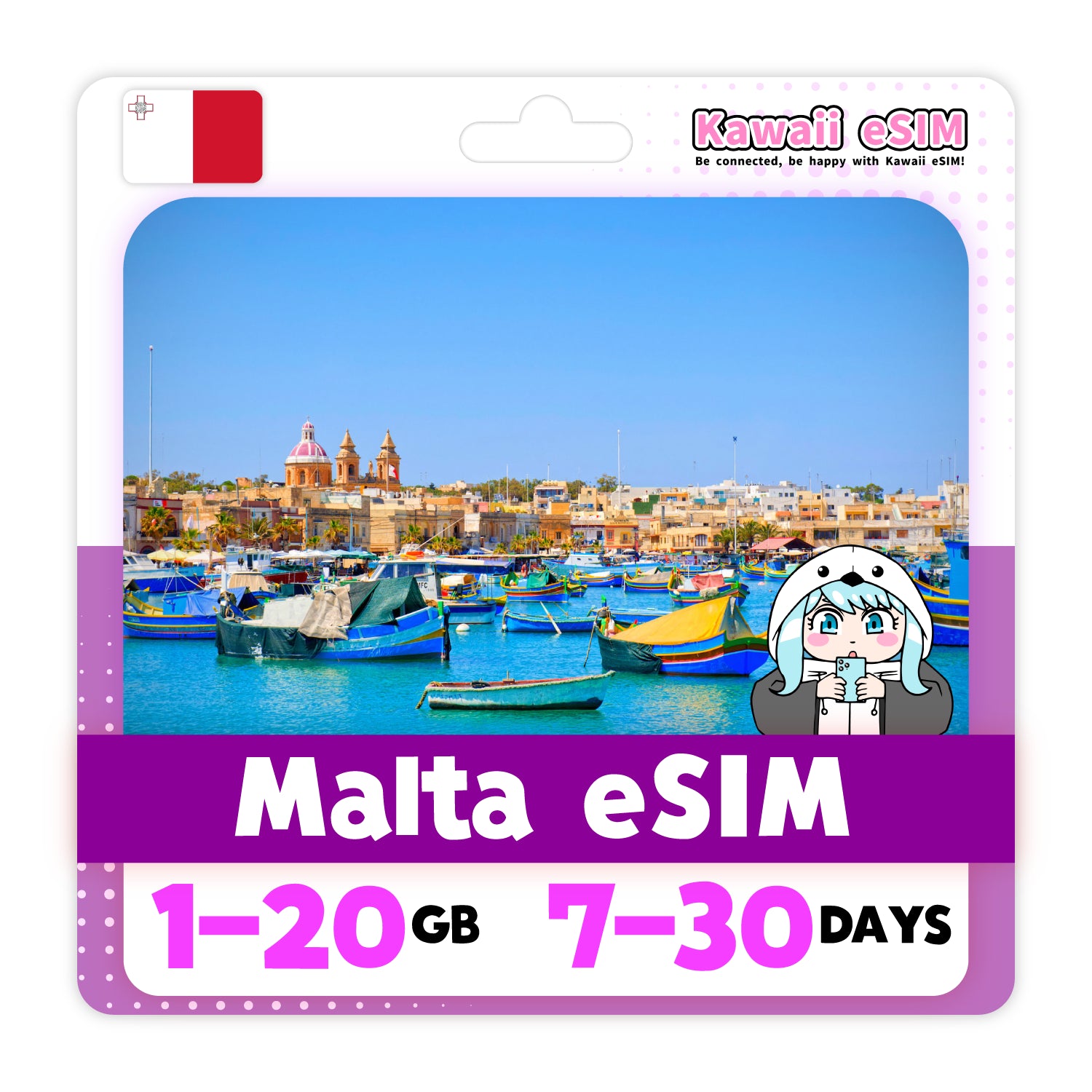 Malta eSIM plan images_Kawaii-esim