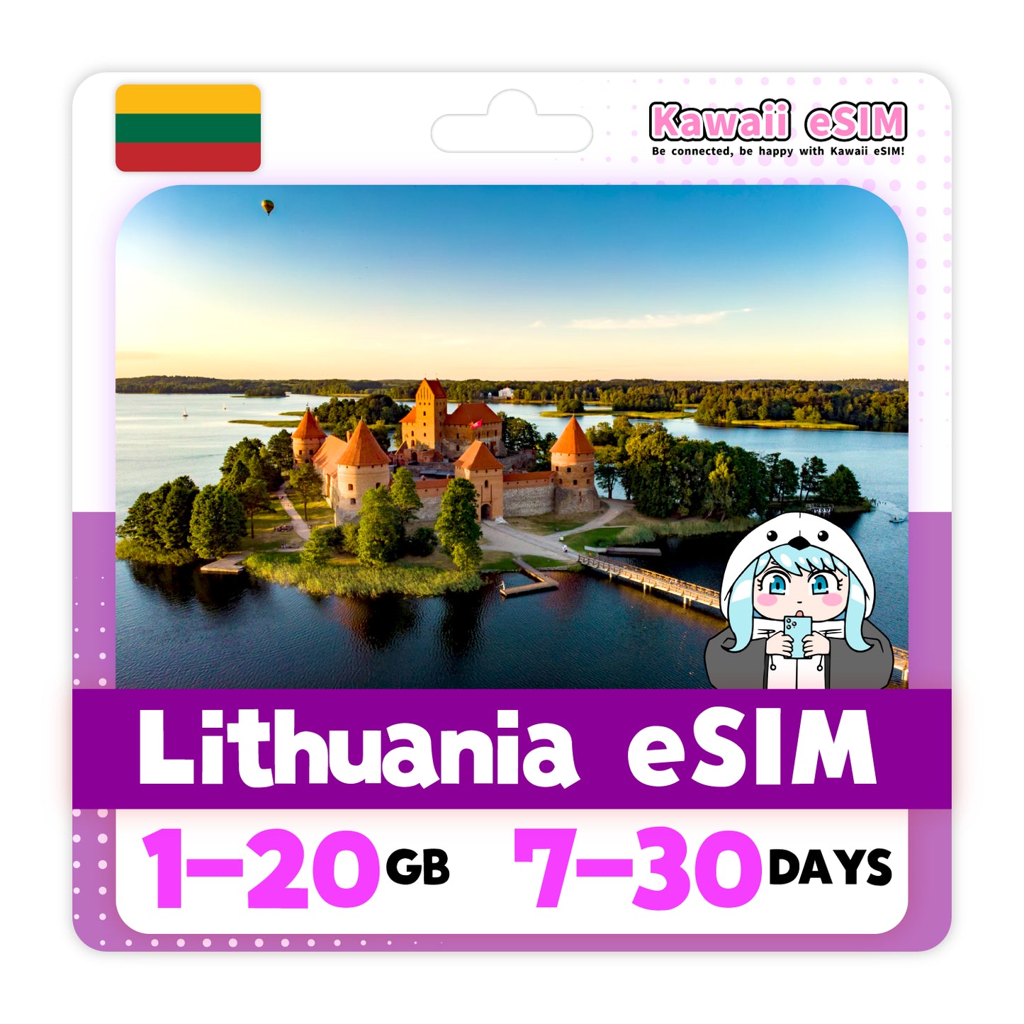 Lithuania eSIM plan images_Kawaii-esim