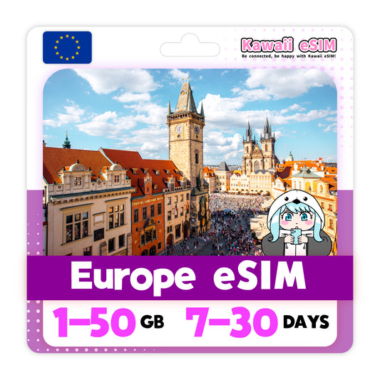 Europe eSIM plan images_Kawaii-esim