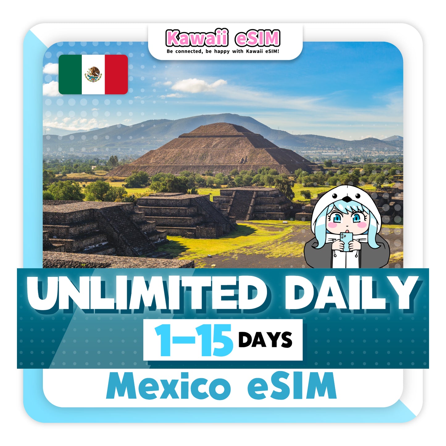 Mexico eSIM plan Unlimited images_Kawaii-esim