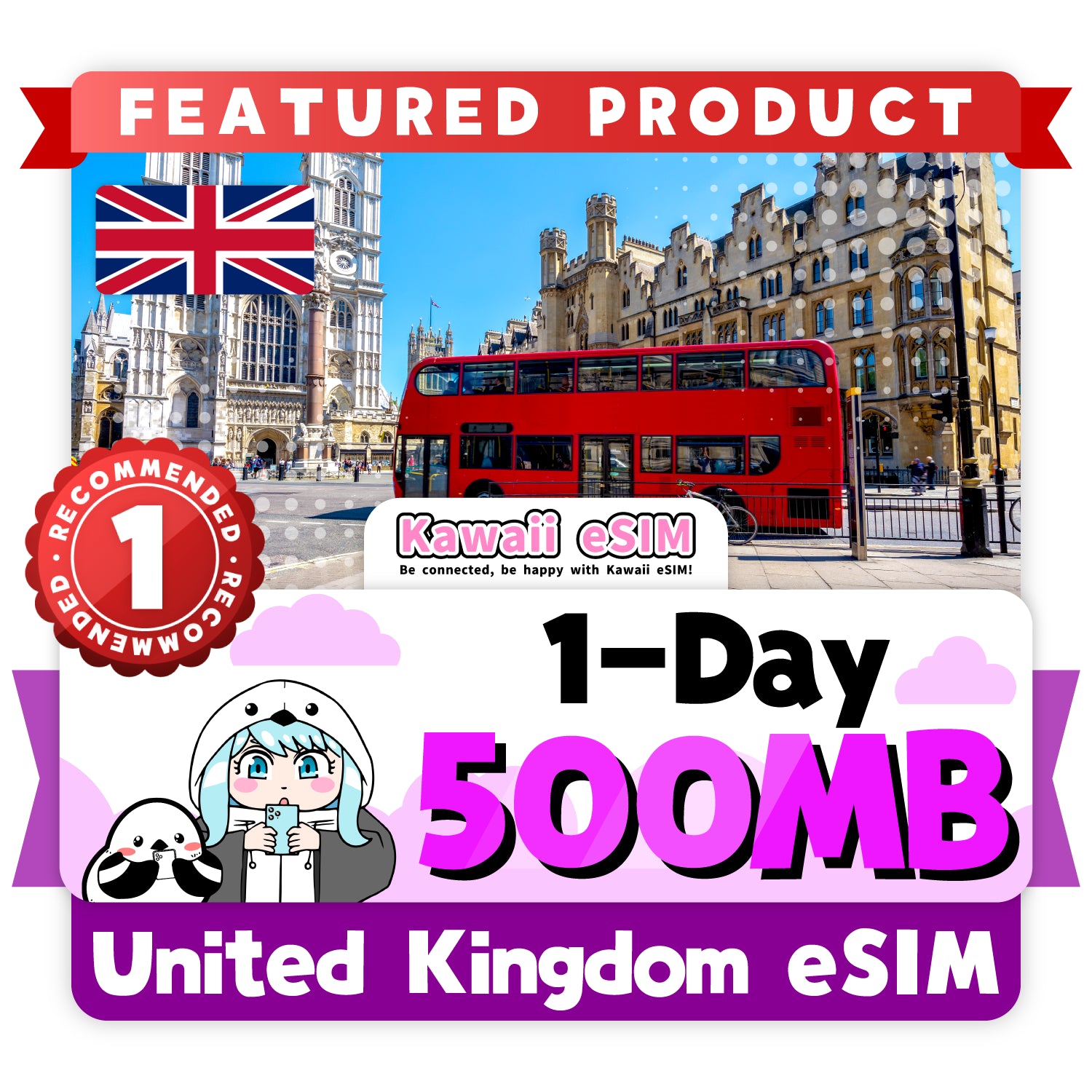 United Kingdom eSIM plan images_Kawaii-esim