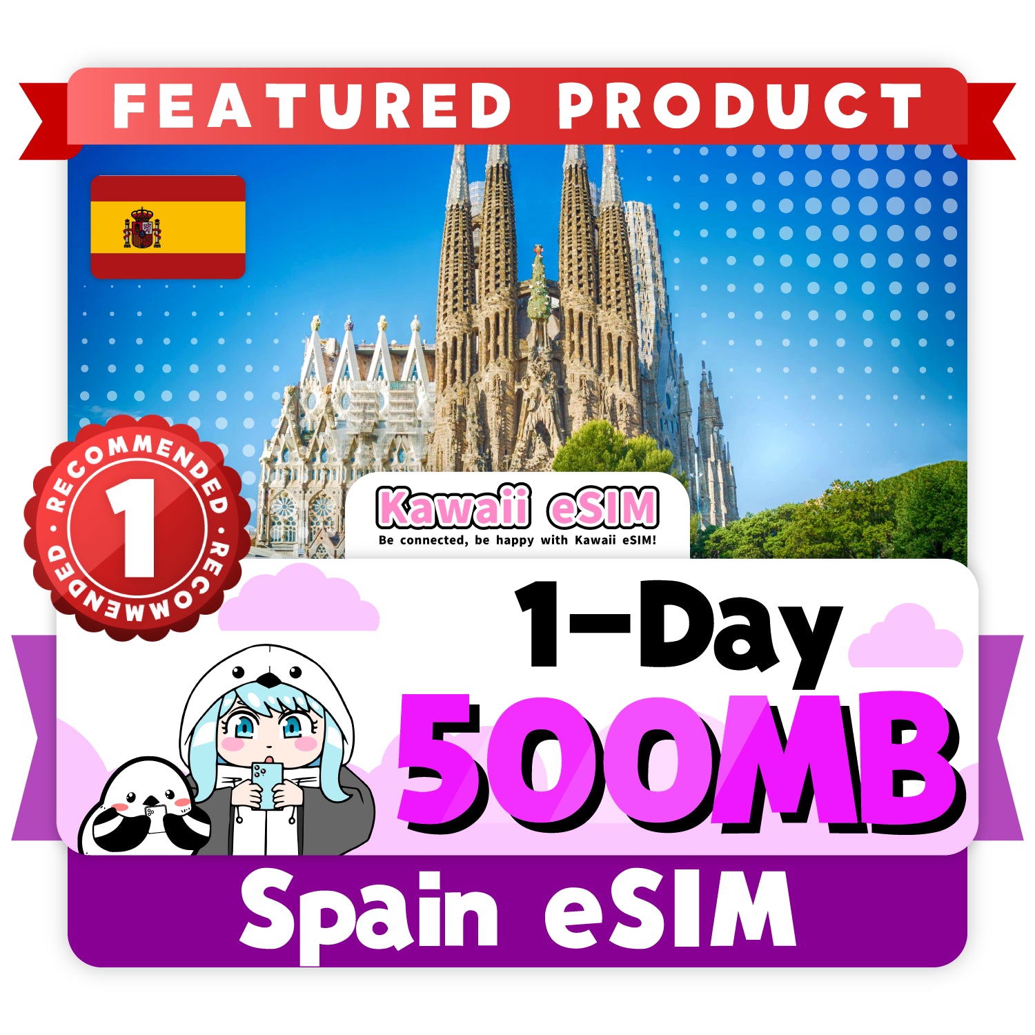 Spain eSIM plan images_Kawaii-esim