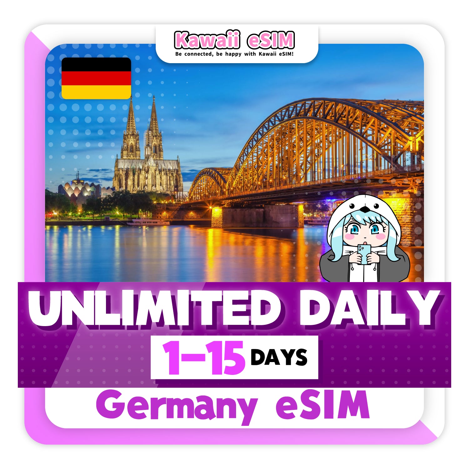 Germany eSIM plan Unlimited images_Kawaii-esim
