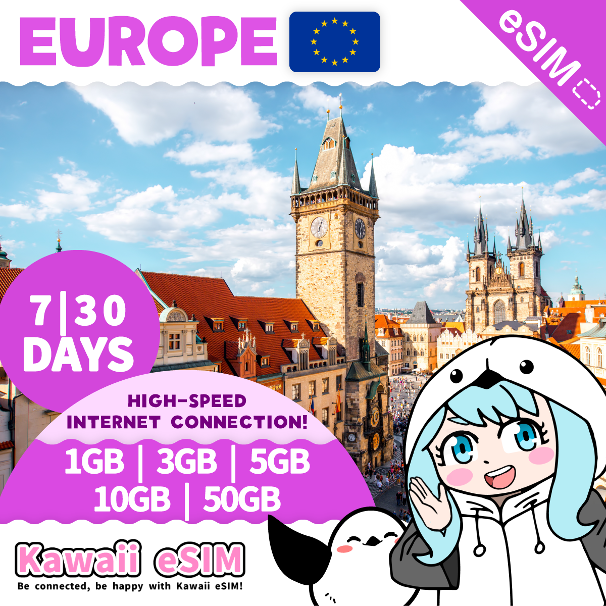 Europe eSIM plan images_Kawaii-esim