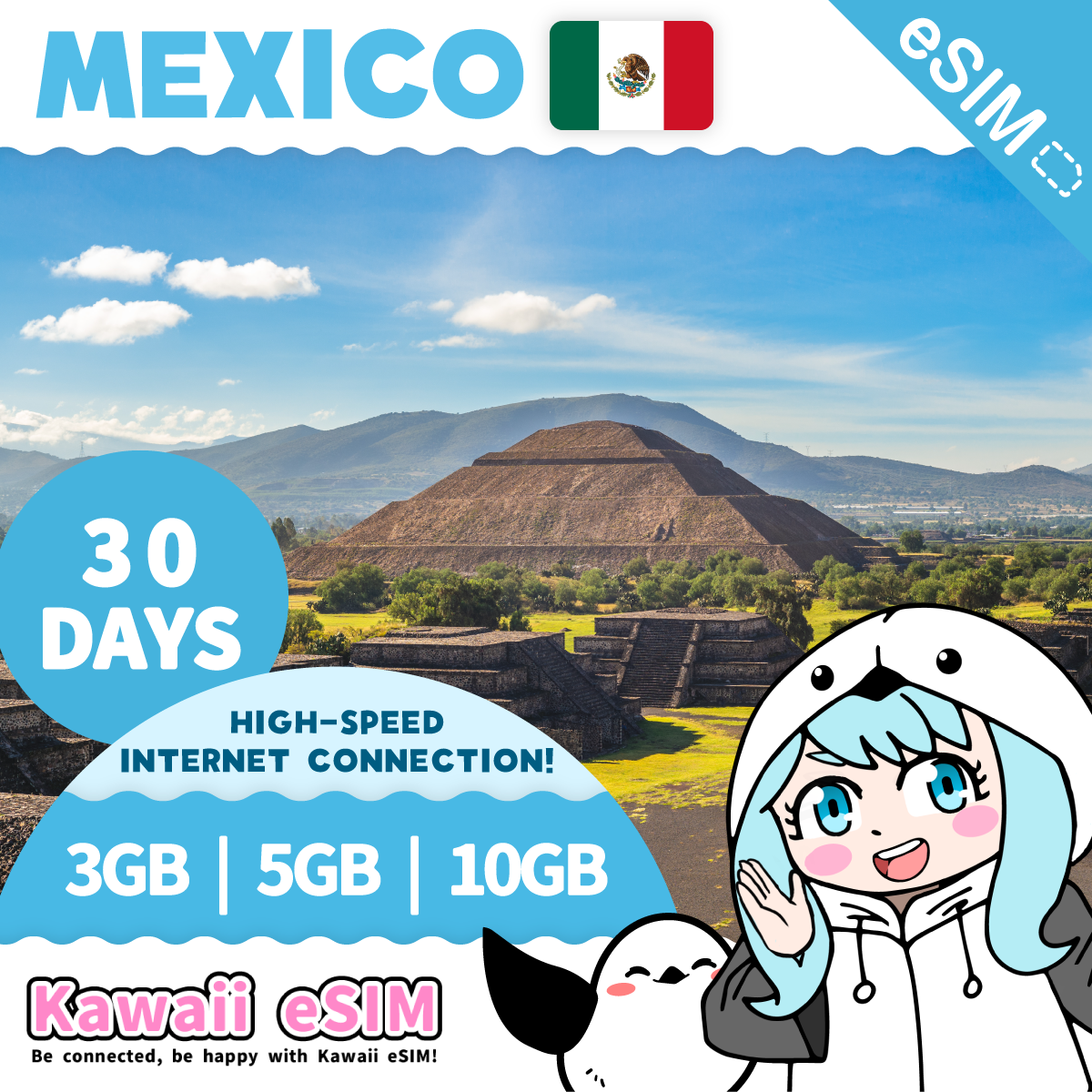 Mexico eSIM plan images_Kawaii-esim