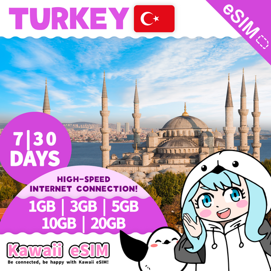 Turkey eSIM plan images_Kawaii-esim